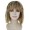 Women Shoulder Length Bangs Wavy Cosplay Wig Mixed Blonde