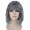 Women Shoulder Length Bangs Wavy Cosplay Wig Grey