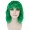 Women Shoulder Length Bangs Wavy Cosplay Wig Green