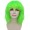 Women Shoulder Length Bangs Wavy Cosplay Wig Light Green