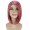 Women Rose Gold Color Straight Shoulder Length Trendy Introverted Bob Wig Pink