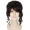 Women Brown Color Curly Shoulder Length Trendy Swept Up Step SIster Wig Brown
