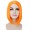 Adult Womens Halloween Cosplay Shoulder Length Flapper Costume Wig Orange