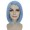 Adult Womens Halloween Cosplay Shoulder Length Flapper Costume Wig Ice Blue Blend