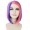 Adult Womens Halloween Cosplay Shoulder Length Flapper Costume Wig Pink Ombre