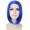 Adult Womens Halloween Cosplay Shoulder Length Flapper Costume Wig Dark Blue