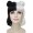 Adult Women Short Double Bun Space Galaxy Wig White/Black