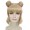 Adult Women Short Double Bun Space Galaxy Wig Strawberry Blonde