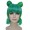 Adult Women Short Double Bun Space Galaxy Wig Green Ombre
