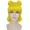 Adult Women Short Double Bun Space Galaxy Wig Yellow