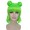 Adult Women Short Double Bun Space Galaxy Wig Light Green
