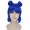 Adult Women Short Double Bun Space Galaxy Wig Dark Blue