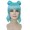 Adult Women Short Double Bun Space Galaxy Wig Light Blue