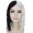 Adult Women 14 Inch Shoulder Length Weave Curly Goldilocks Wig White/Black