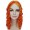 Adult Women 14 Inch Shoulder Length Weave Curly Goldilocks Wig Orange Ombre