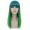 Adult Women 18 Inch Silky Medium Straight Length Diva Wig Green Ombr