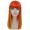 Adult Women 18 Inch Silky Medium Straight Length Diva Wig Orange Ombre