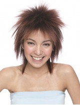 Pretty Sharon 全假髮 女 短蓬松碎劉海清爽短髮 逼真帥氣假髮套SRN-2020