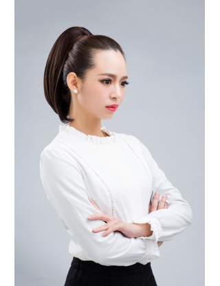 Lesalon 馬尾 時尚抓夾式短馬尾 短款夾子直髪扣式馬尾61206