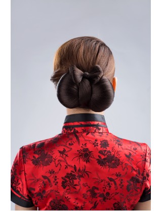 Lesalon 髪包 品牌假髪髪包 可愛女生盤髪頭飾 新娘造型時尚花苞髪髻64601