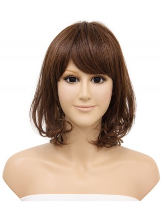 Pretty Sharon 全假髮 女士梨花頭中長卷髮逼真假髮 中長卷髮修臉時尚全假髮女SRN-3081