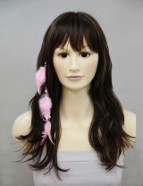 Wigs2you 髪飾 日本正品 粉色羽毛髪帶 髪飾 甜美可愛型W-1000 
