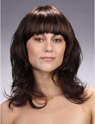 Wigs2you 全假髮 日本正品 中長 微卷 蓬松 齊劉海 時尚魅力 氣質OL型W-151