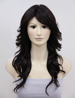 Wigs2you 全假髮 日本正品 常溫絲 斜劉海 長卷髮 氣質OL型W-508