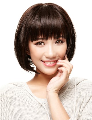 Wigs2you 全假髮 日本全假髮正品 沙宣短齊劉海蓬松BOB頭假髮套 清爽時尚W-758 