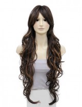Wigs2you 全假髮 日本正品 斜劉海 高溫絲 長款卷髮 氣質 時尚假髮W-775