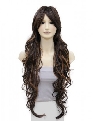 Wigs2you 全假髮 日本正品 斜劉海 高溫絲 長款卷髮 氣質 時尚假髮W-775