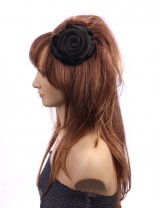 Wigs2you 髪飾 日本正品 可愛 甜美 活潑 時尚 髪夾式黑色花朵髪飾W-8208
