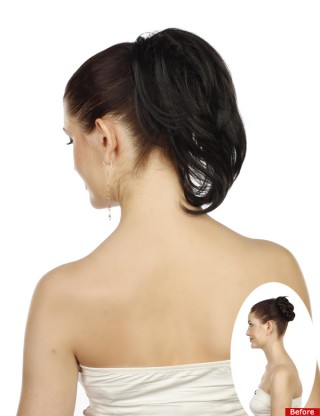 Wigs2you 馬尾 日本正品 中長 直 蓬松 可愛 時尚 髪夾式馬尾W-8306